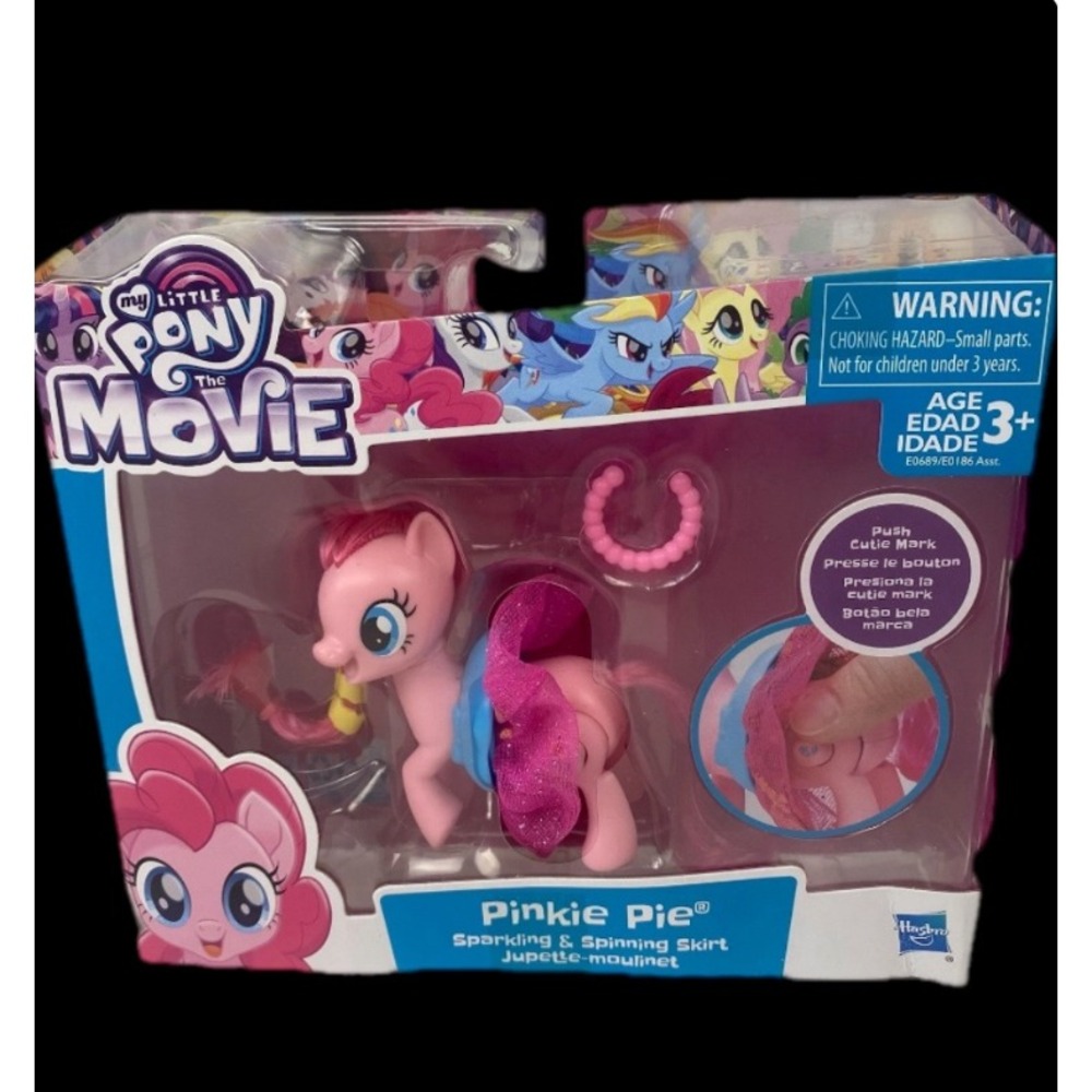 Hasbro My Little Pony Movie Pinkie Pie Kids OS Pink Spinning Skirt Toy E0689